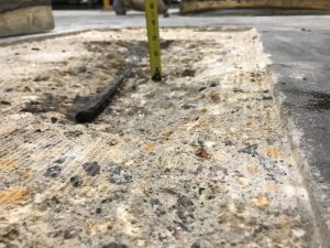 Damaged concrete